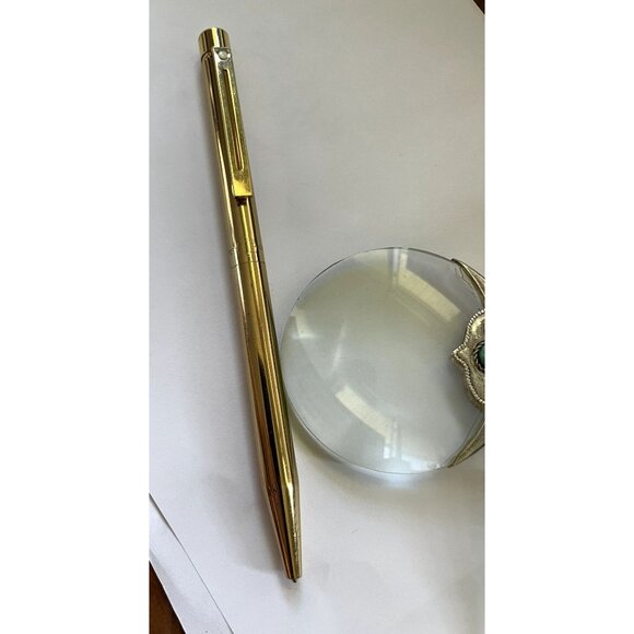 Vintage Sheaffer Targa Imperial Brass Ball Point Pen - Engraved Name - Picture 8 of 9